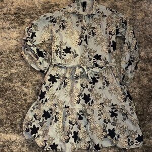 Bobi Floral Long Sleeve Dress EUC